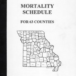 1850 Missouri Mortality Schedule for 63 Counties